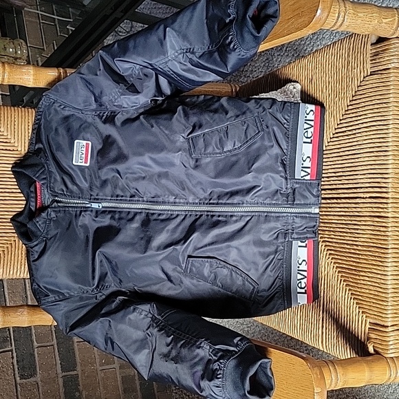 Levi's Other - Levi's satin bomber jacket, black, size M, 10-12 years